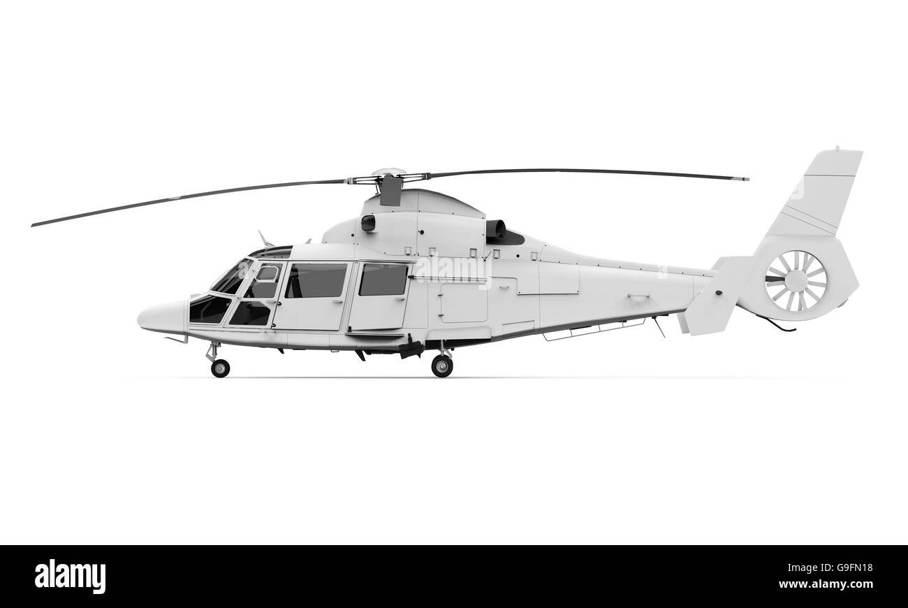 Hubschrauber, isoliert Stockfoto