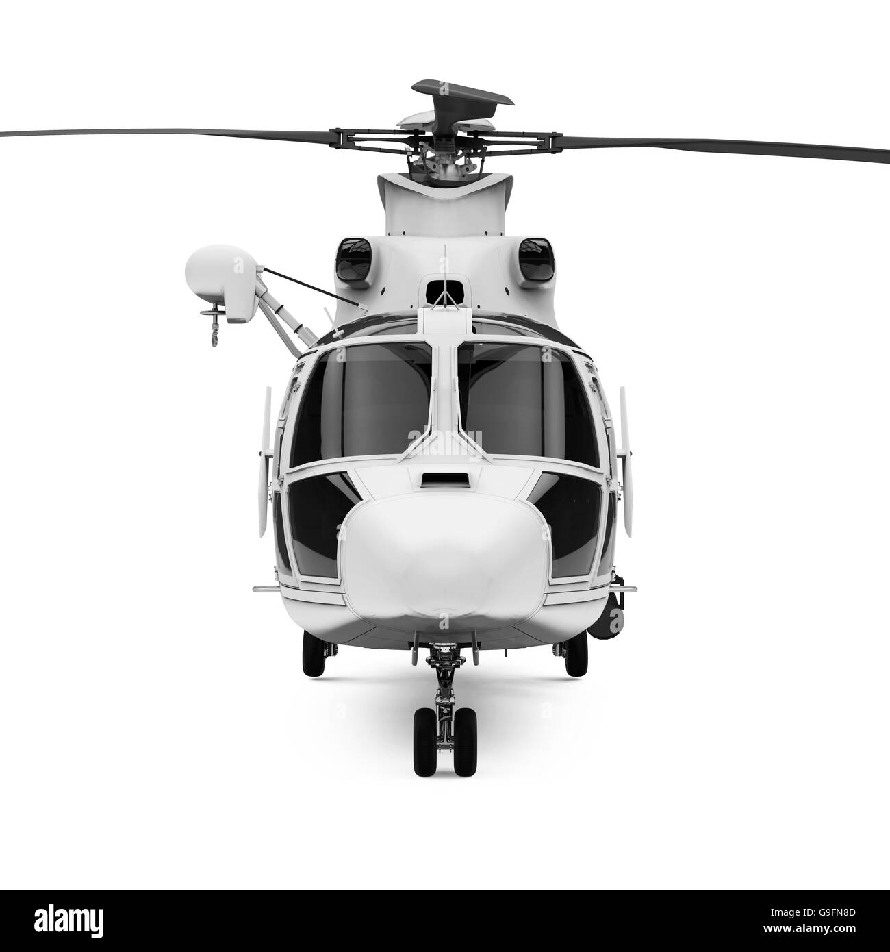 Hubschrauber, isoliert Stockfoto