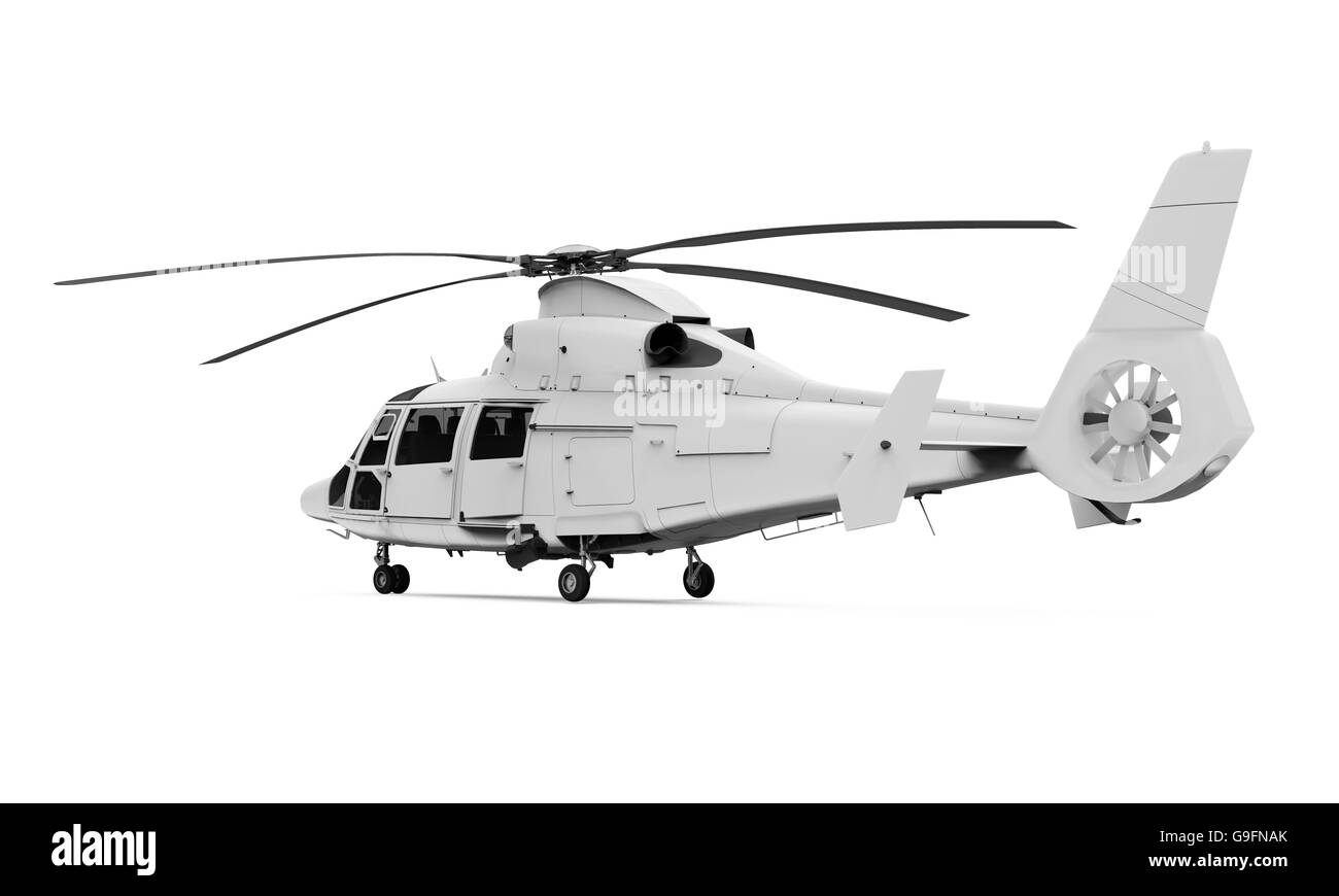 Hubschrauber, isoliert Stockfoto