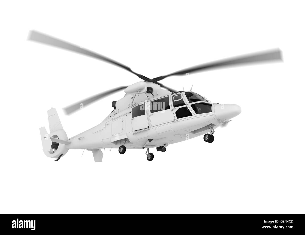 Hubschrauber, isoliert Stockfoto