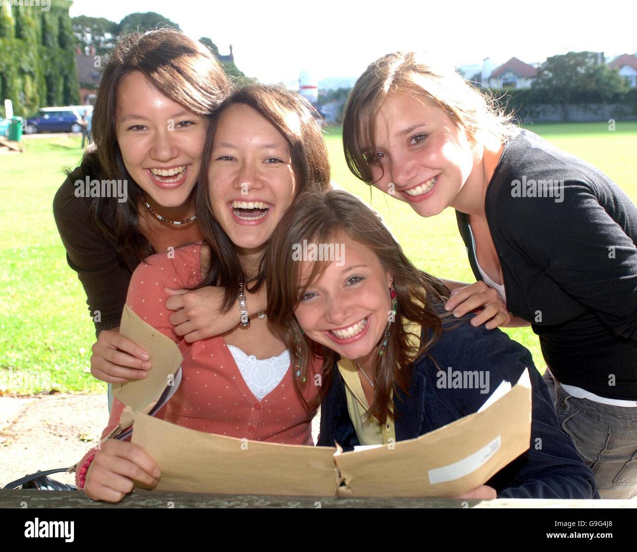 GCSE Resultate Tag Stockfoto