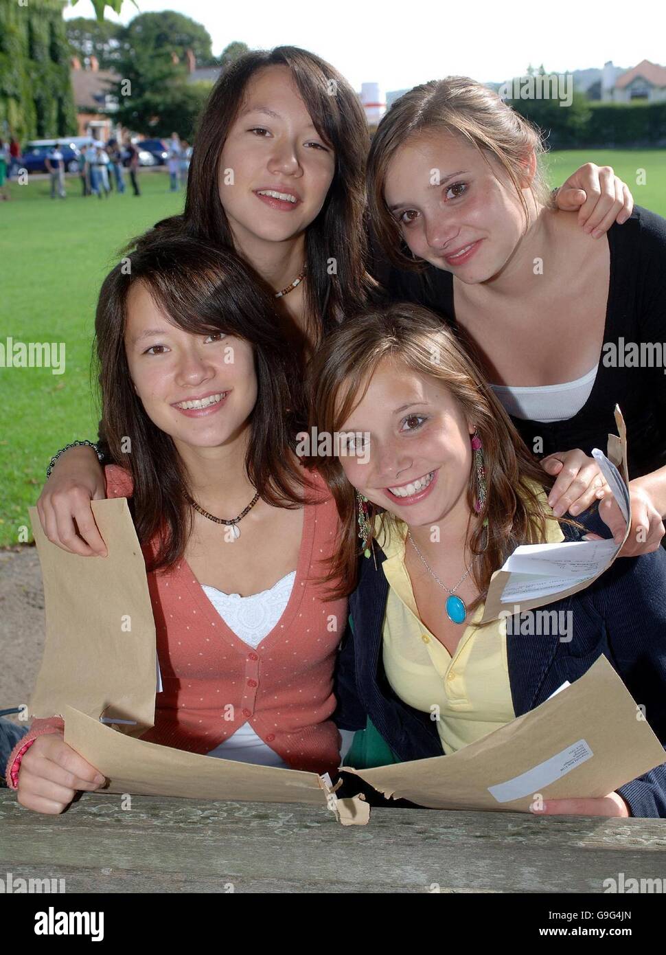 GCSE Resultate Tag Stockfoto