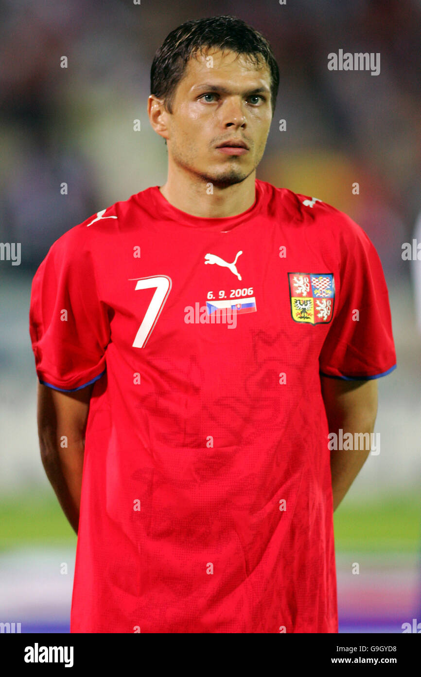 Fußball - UEFA-Europameisterschaft 2008 Qualifikation - Gruppe D - Slowakei - Tschechische Republik - Tehelne Pole Stadium. Libor Sionko, Tschechische Republik Stockfoto