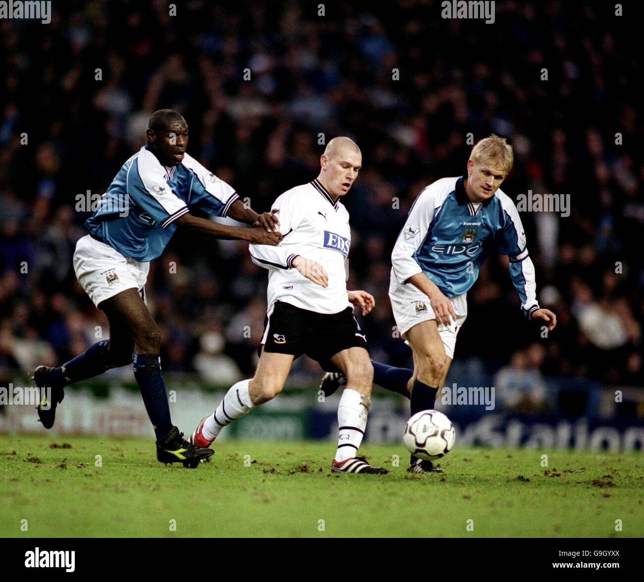 Fußball - FA Carling Premiership - Manchester City gegen Derby County Stockfoto