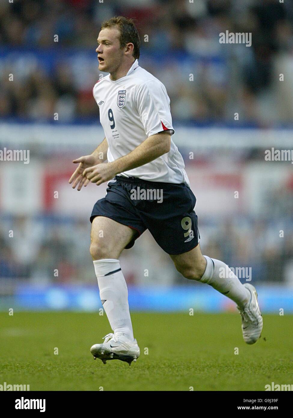 Fußball - UEFA-Europameisterschaft 2008 Qualifikation - Gruppe E - England - Mazedonien - Old Trafford. Wayne Rooney, England Stockfoto