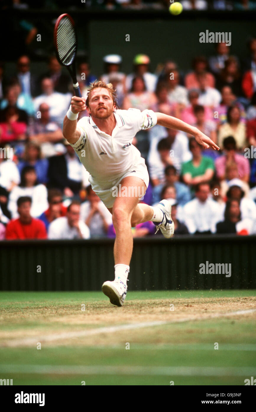 WIMBLEDON TENNIS. BORIS BECKER, DEUTSCHLAND Stockfoto