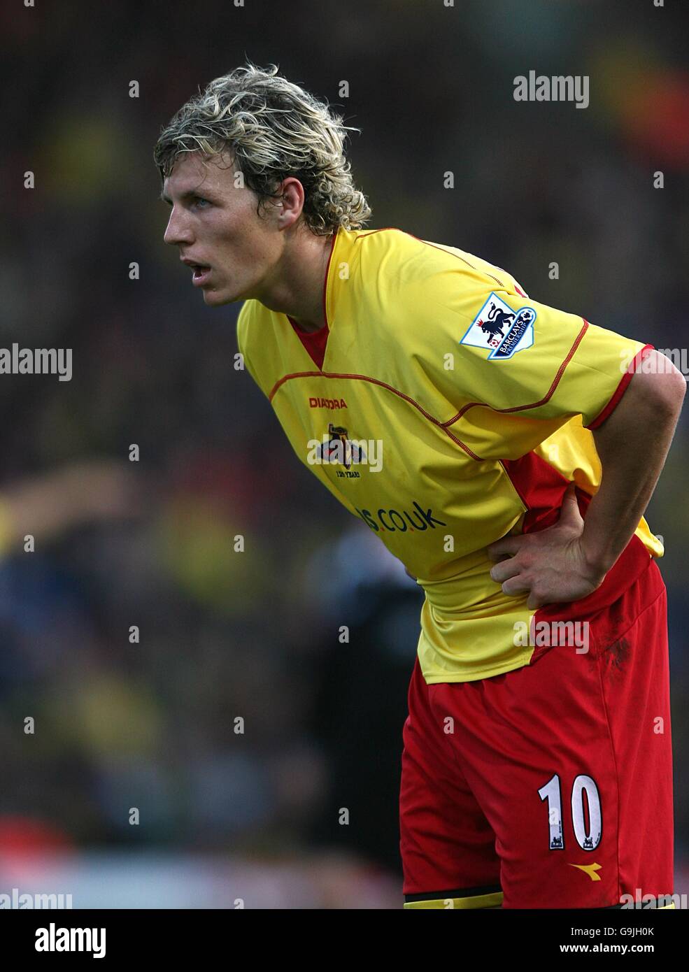 Fußball - FA Barclays Premiership - Watford / Middlesbrough - Vicarage Road. Darius Henderson, Watford Stockfoto