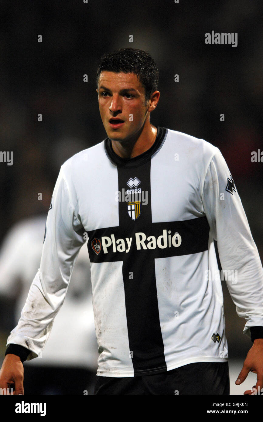 Fußball - UEFA Cup - Gruppe D - Odense gegen Parma - Fionia Park. Igor Budan, Parma Stockfoto