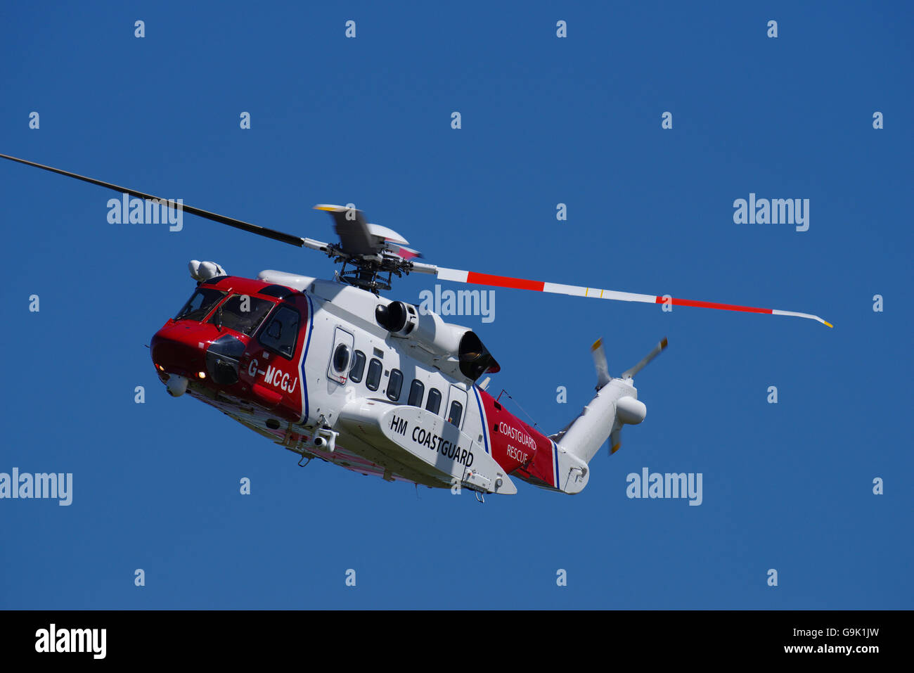 UK Coastguard Sikorski S-92 Hubschrauber, G-MCGJ Stockfoto