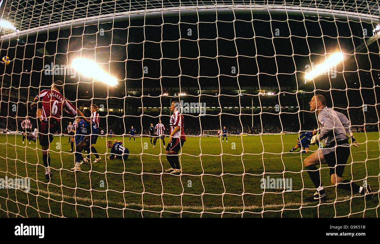 Fußball - FA Barclays Premiership - Sheffield United gegen Manchester United – Bramall Lane Stockfoto