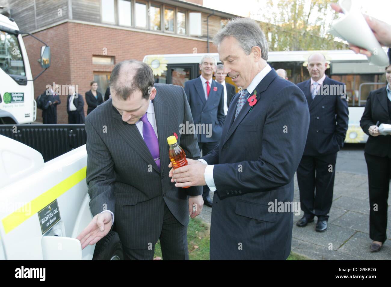 Tony Blair besucht Milton Stockfoto
