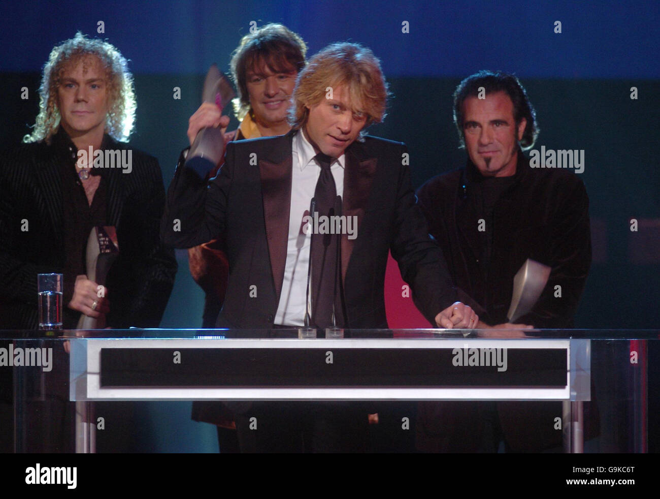 The UK Music Hall of Fame 2006 - Alexandra Palace, London. Bon Jovi werden in die UK Music Hall of Fame im Alexandra Palace im Norden Londons aufgenommen. Stockfoto