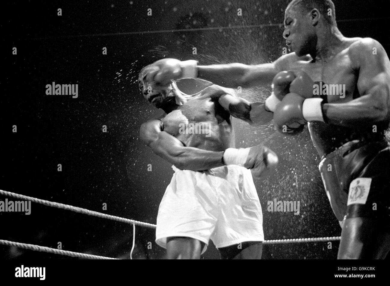 Boxen - britische Meisterschaft im Cruisergewicht - Johnny Nelson V Andy Straughn - Majestic Ballroom Finsbury Park Stockfoto