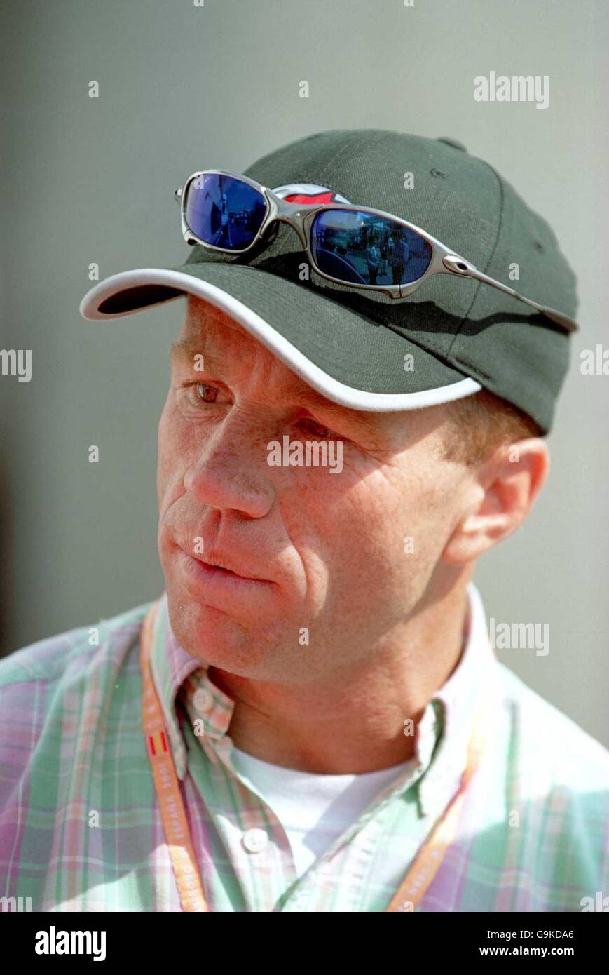 Formel 1 Motorsport - Barcelona Grand Prix - Training. Ehemaliger 500-ccm-Motorradrennfahrer Randy Mamola Stockfoto