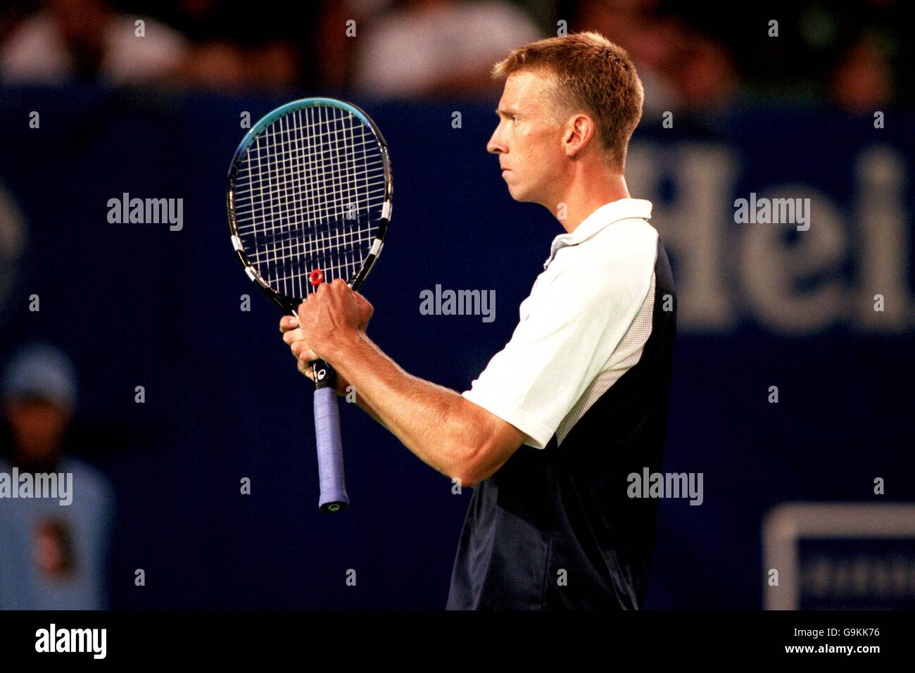 Tennis - Australian Open. Wayne Arthurs feiert den Sieg bei seinem Spiel mit Tim Henman Stockfoto