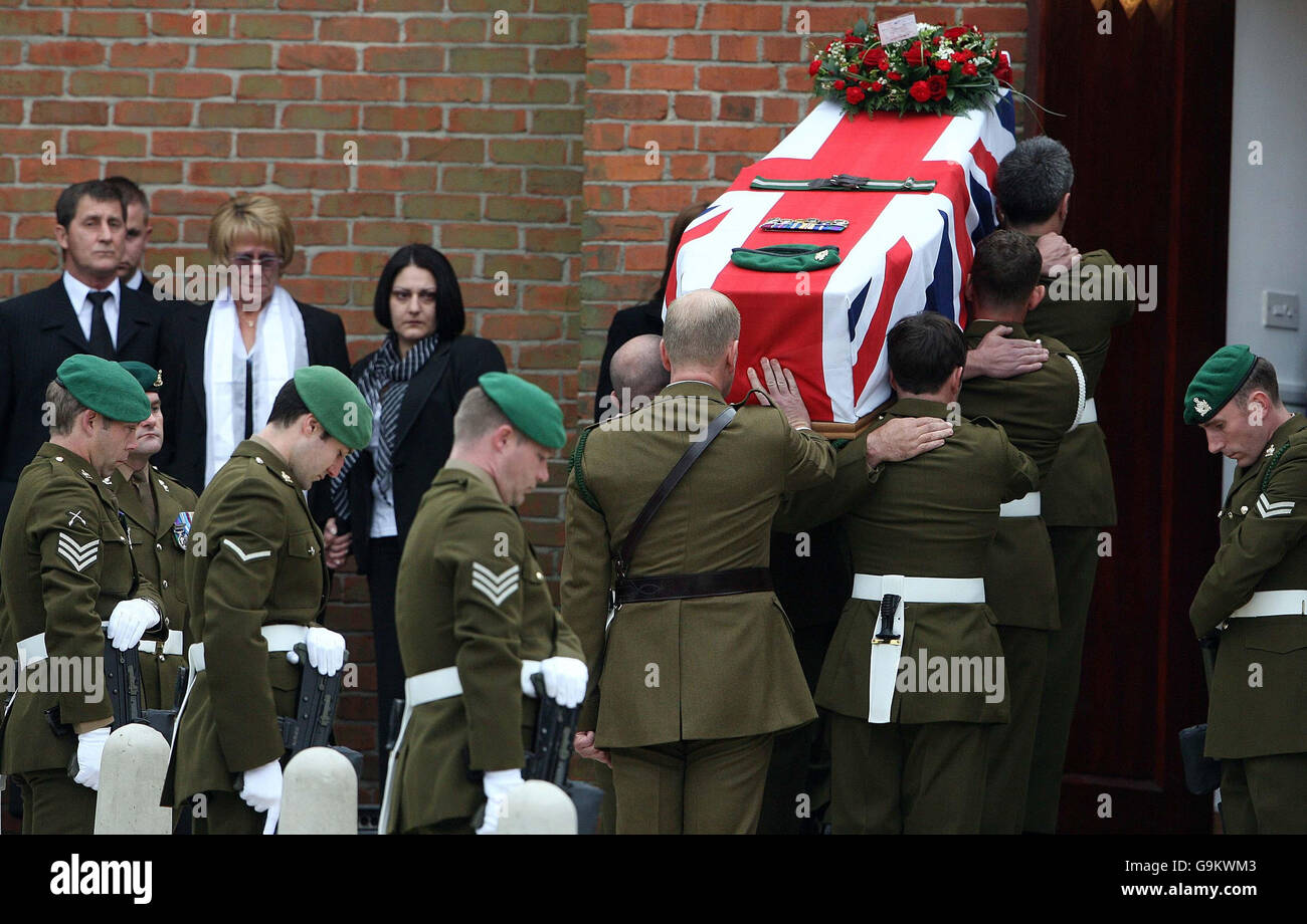 Beerdigung von Staff Sgt Sharron Elliott Stockfoto