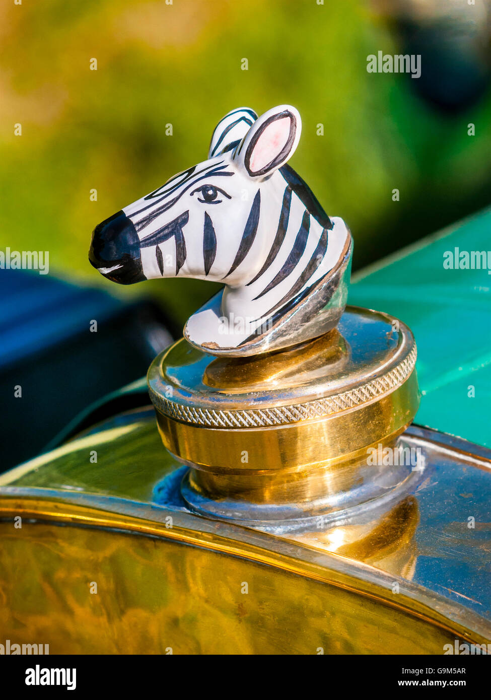 "Le Zebre" 1914 Oldtimer Kühlerdeckel - Frankreich. Stockfoto