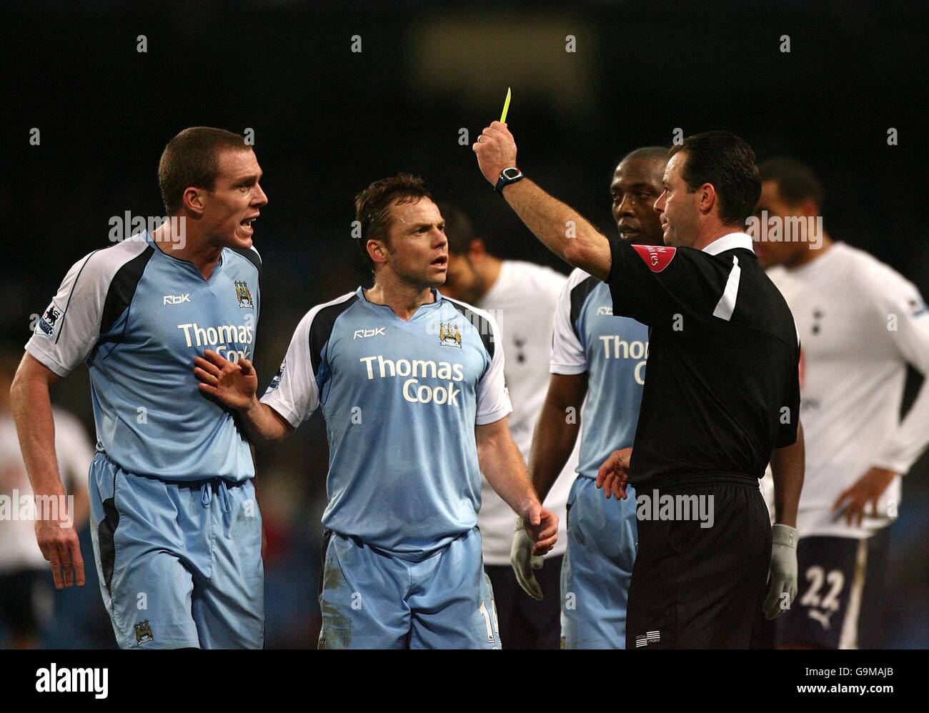 Fußball - FA Barclays Premiership - Manchester City gegen Tottenham Hotspur - The City of Manchester Stadium Stockfoto