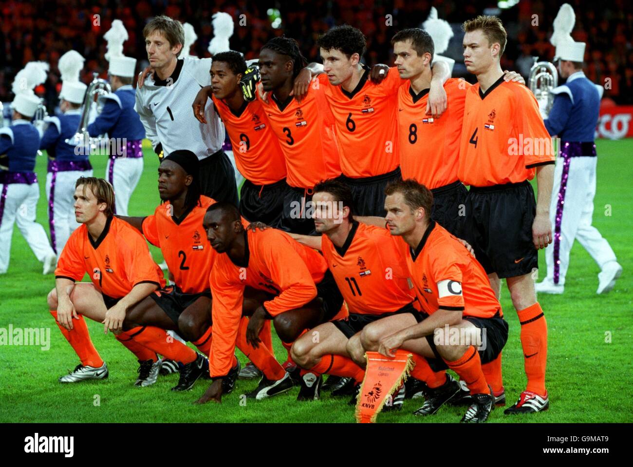 Fußball - WM 2002 Qualifikation - Gruppe zwei - Holland / Zypern.  Holland-Team-Gruppe Stockfotografie - Alamy