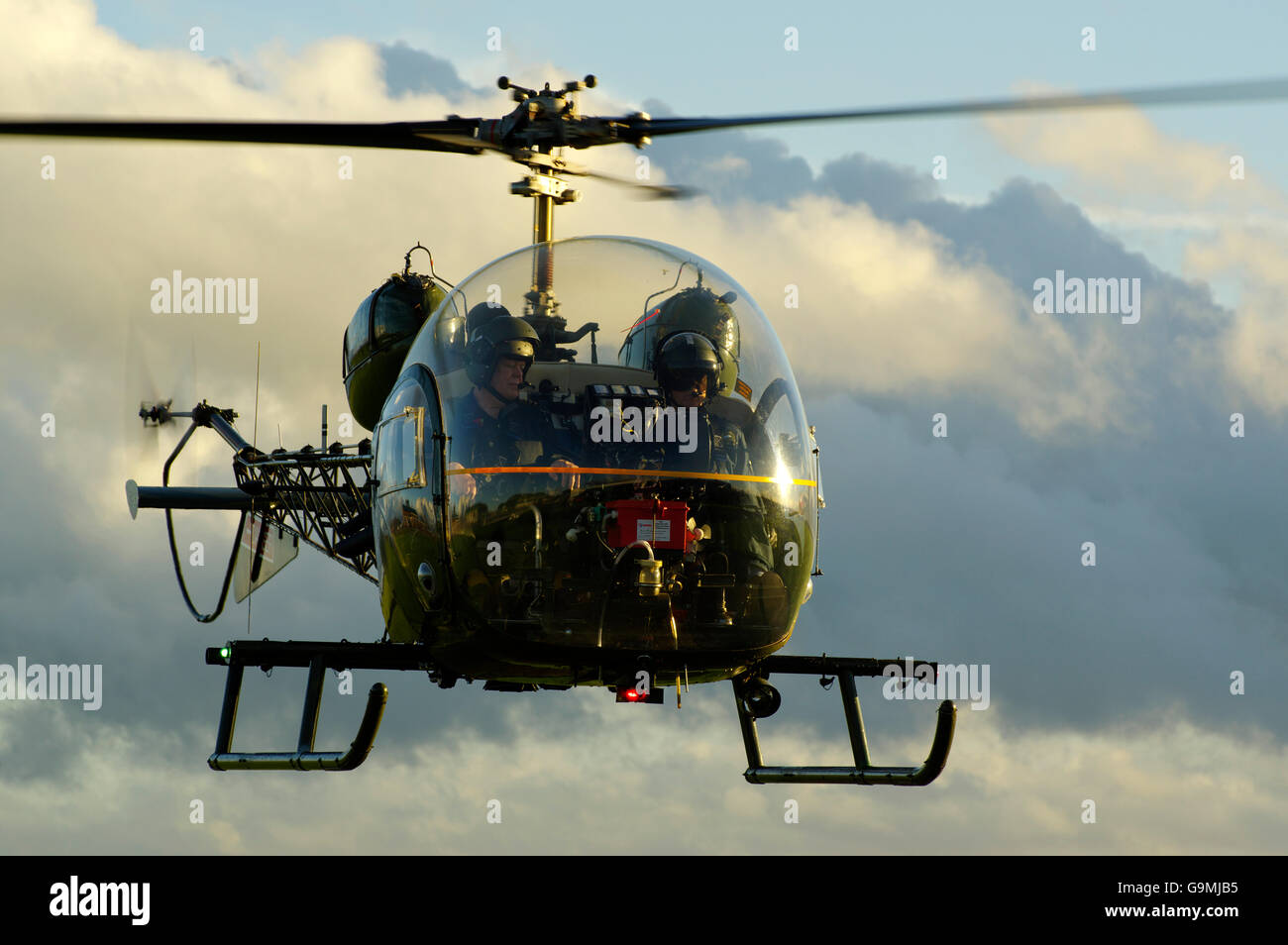 Bell 47G, Sioux, G-CICN, XT131, Mittlerer Wallop, England, Vereinigtes Königreich. Stockfoto