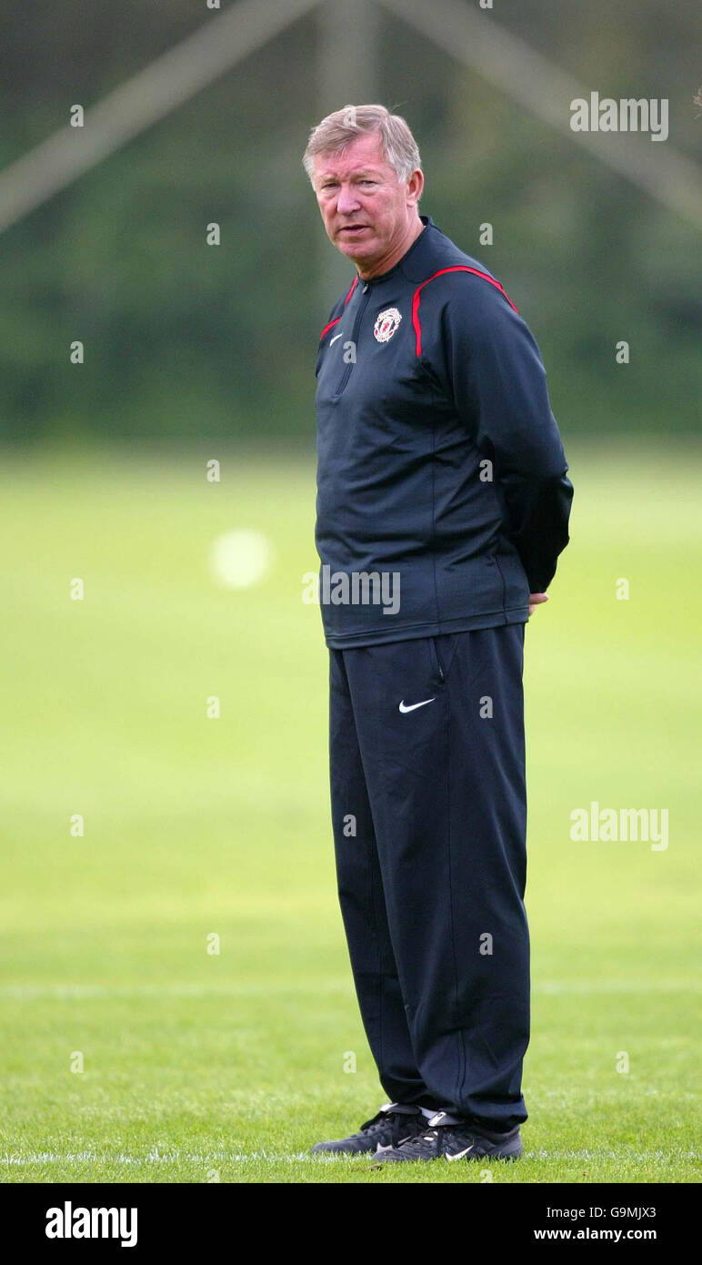 Fußball - Manchester United Training Session - Carrington Stockfoto