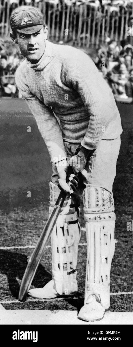 Victor Trumper, der berühmte und extravagante australische Batsman. Stockfoto