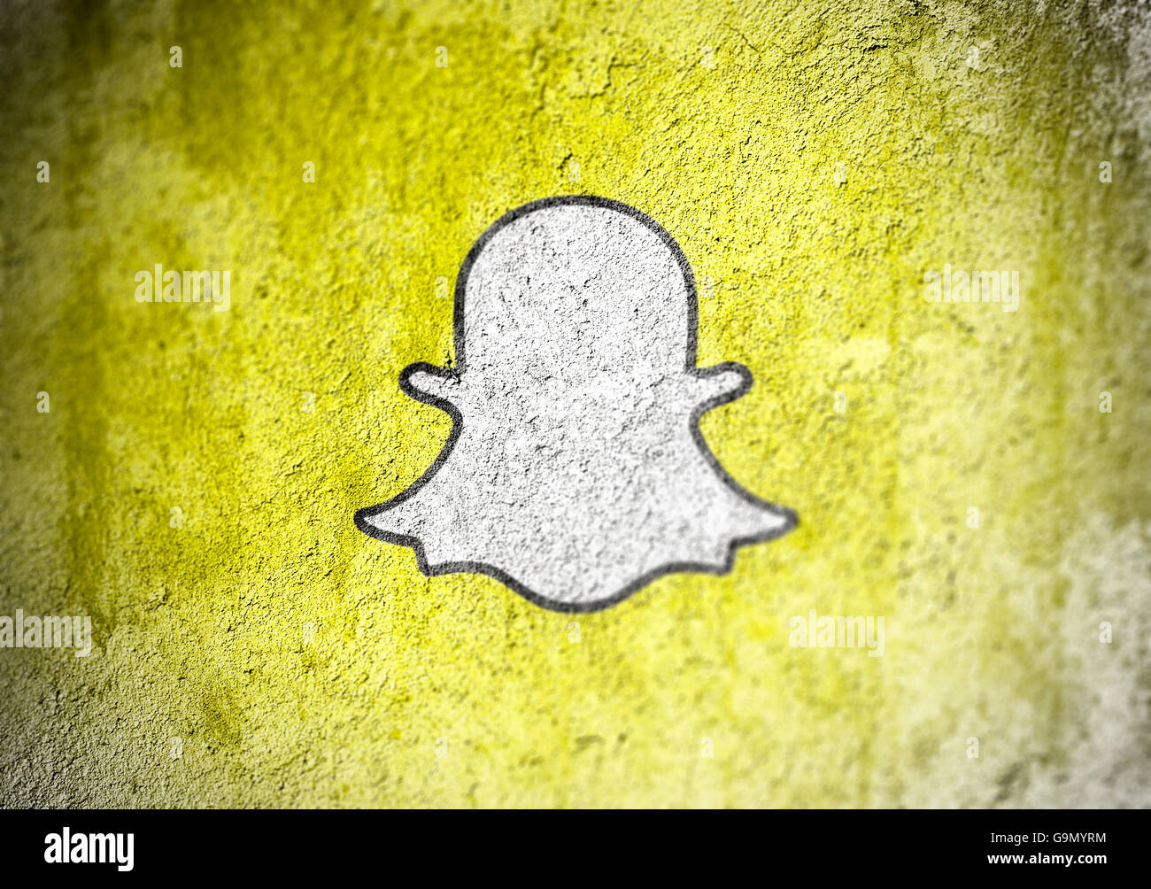 Snapchat Kunstwerk Stockfoto