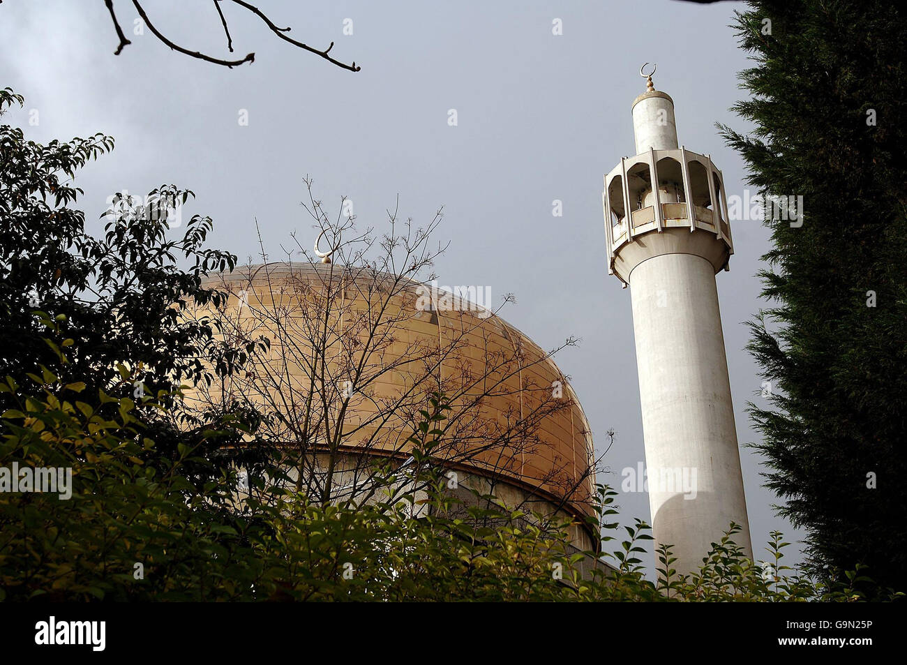 Stock Bild der Central London Moschee im Regent's Park, Central London. Stockfoto