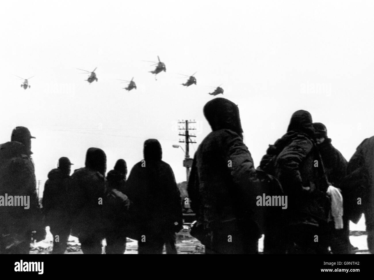 Falkland-Krieg - argentinische Soldaten Stockfoto
