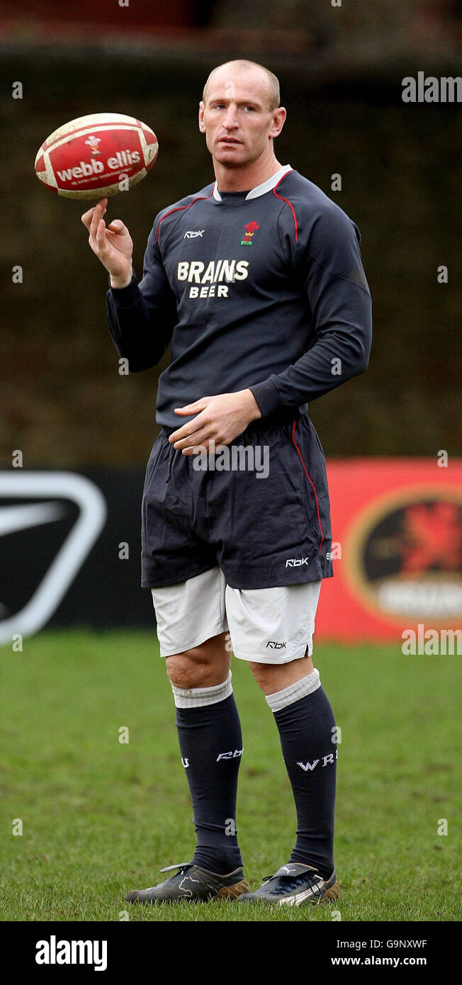 Rugby-Union - Wales Trainingseinheit - Sophia Gardens Stockfoto