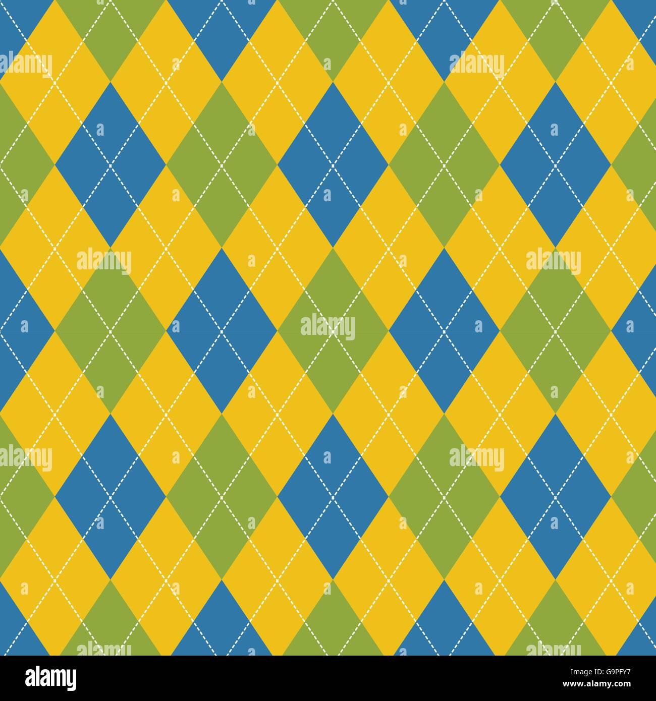 Nahtlose Argyle-Muster. Diamant-Formen-Hintergrund. Stock Vektor