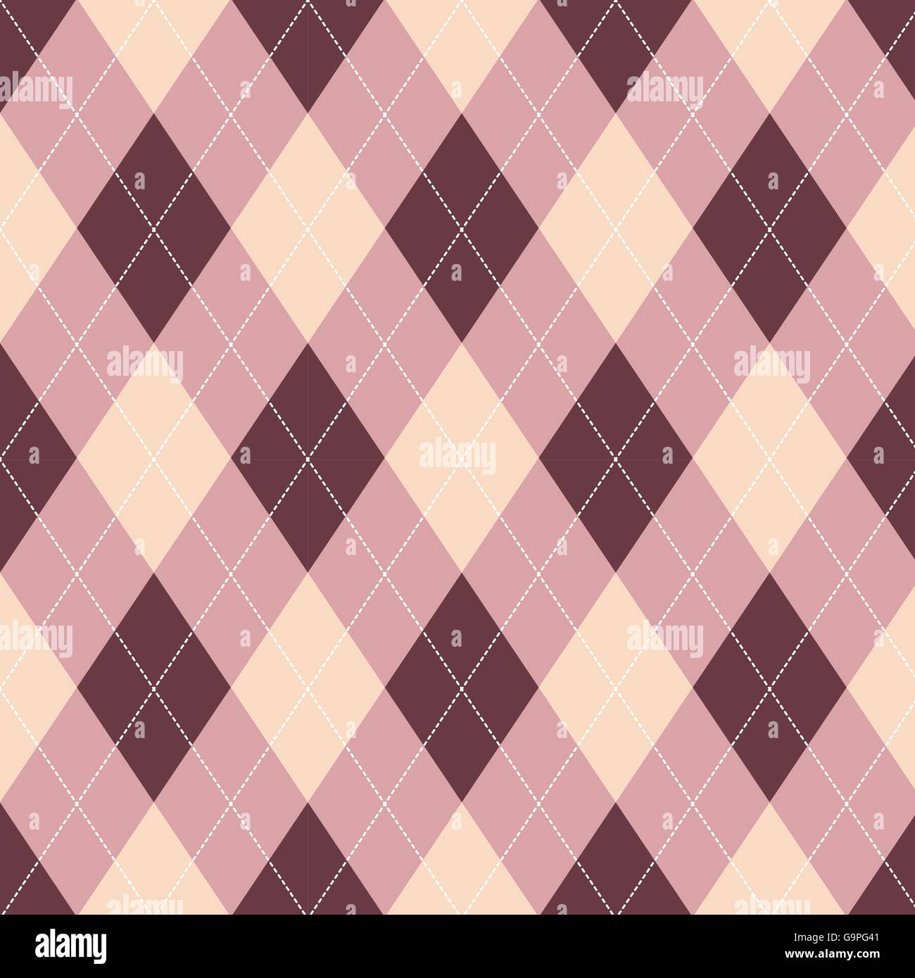 Nahtlose Argyle-Muster. Diamant-Formen-Hintergrund. Stock Vektor