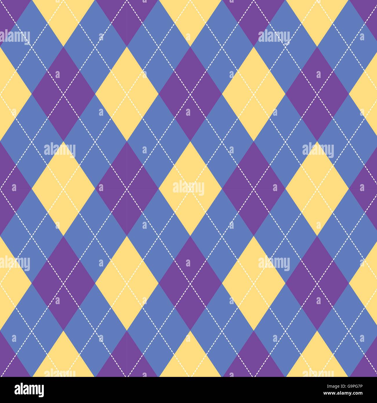 Nahtlose Argyle-Muster. Diamant-Formen-Hintergrund. Stock Vektor