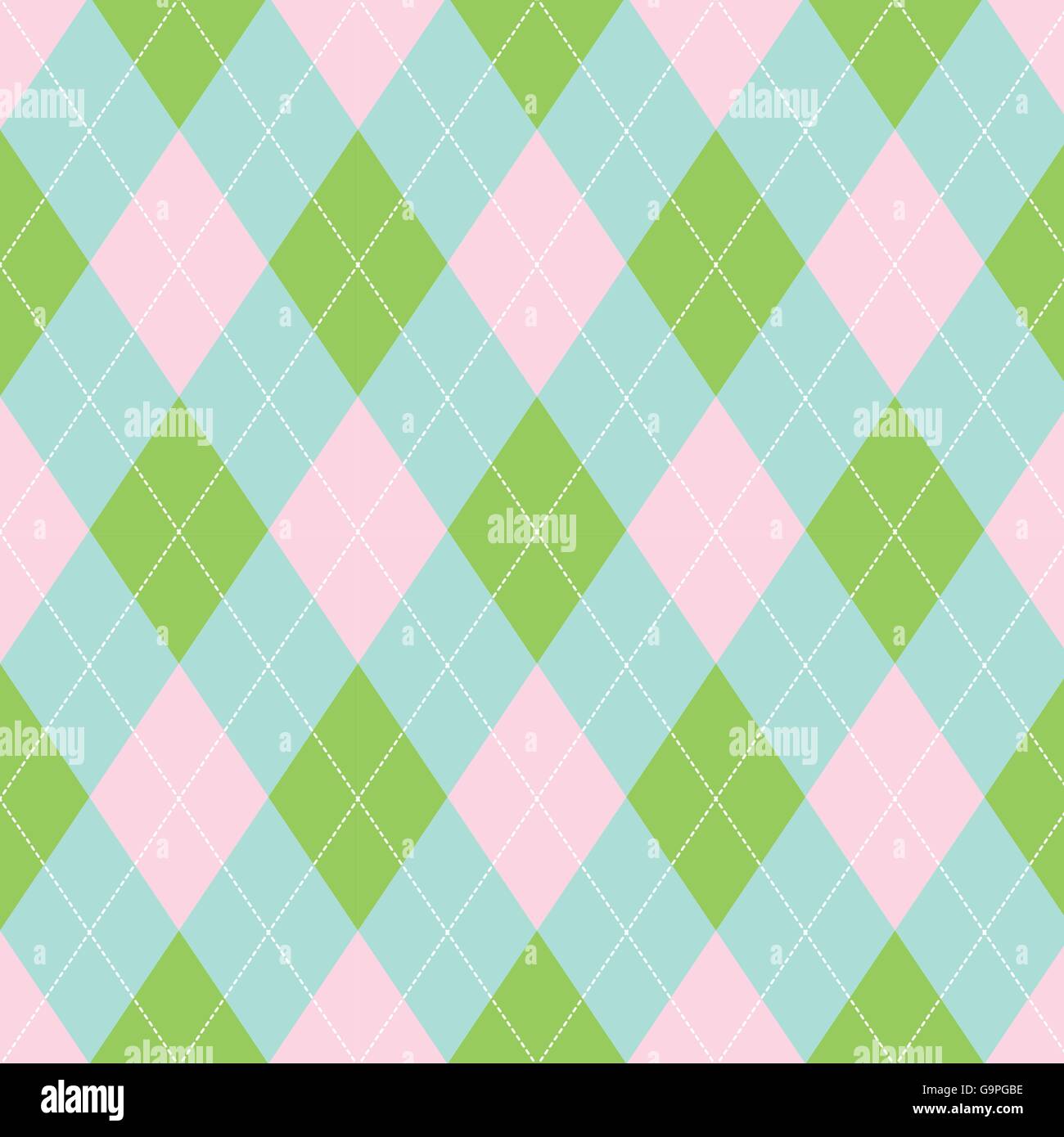 Nahtlose Argyle-Muster. Diamant-Formen-Hintergrund. Stock Vektor