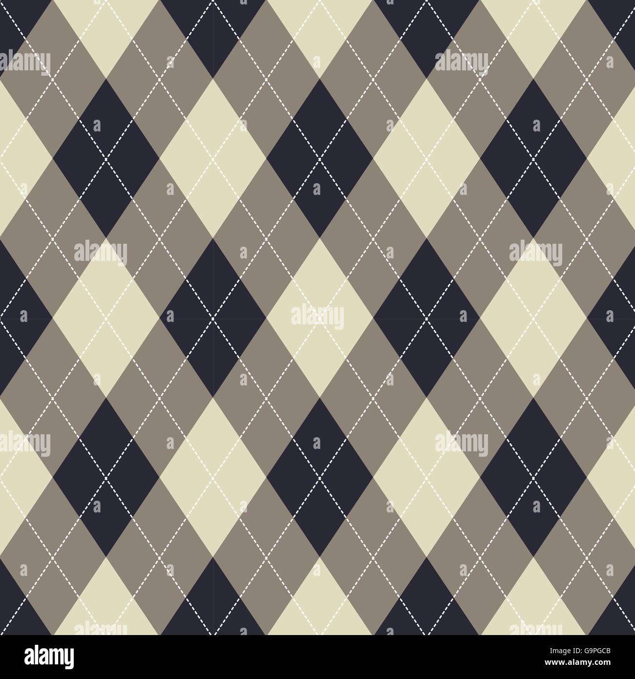 Nahtlose Argyle-Muster. Diamant-Formen-Hintergrund. Stock Vektor