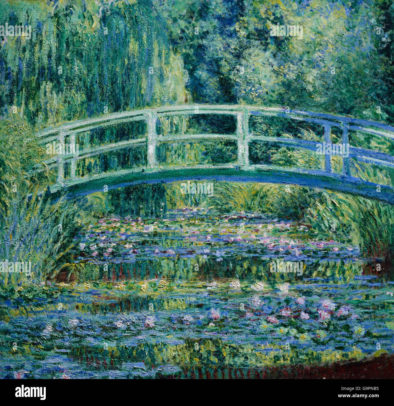 Claude Monet - Seerosen und japanische Brücke Stockfoto