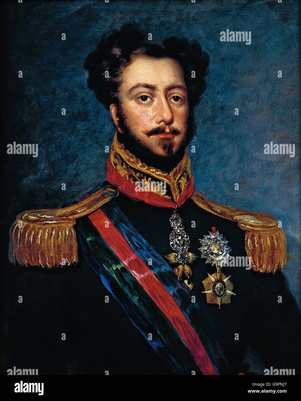 Porträt von Dom Pedro, Herzog von Bragança bearbeitet Stockfoto