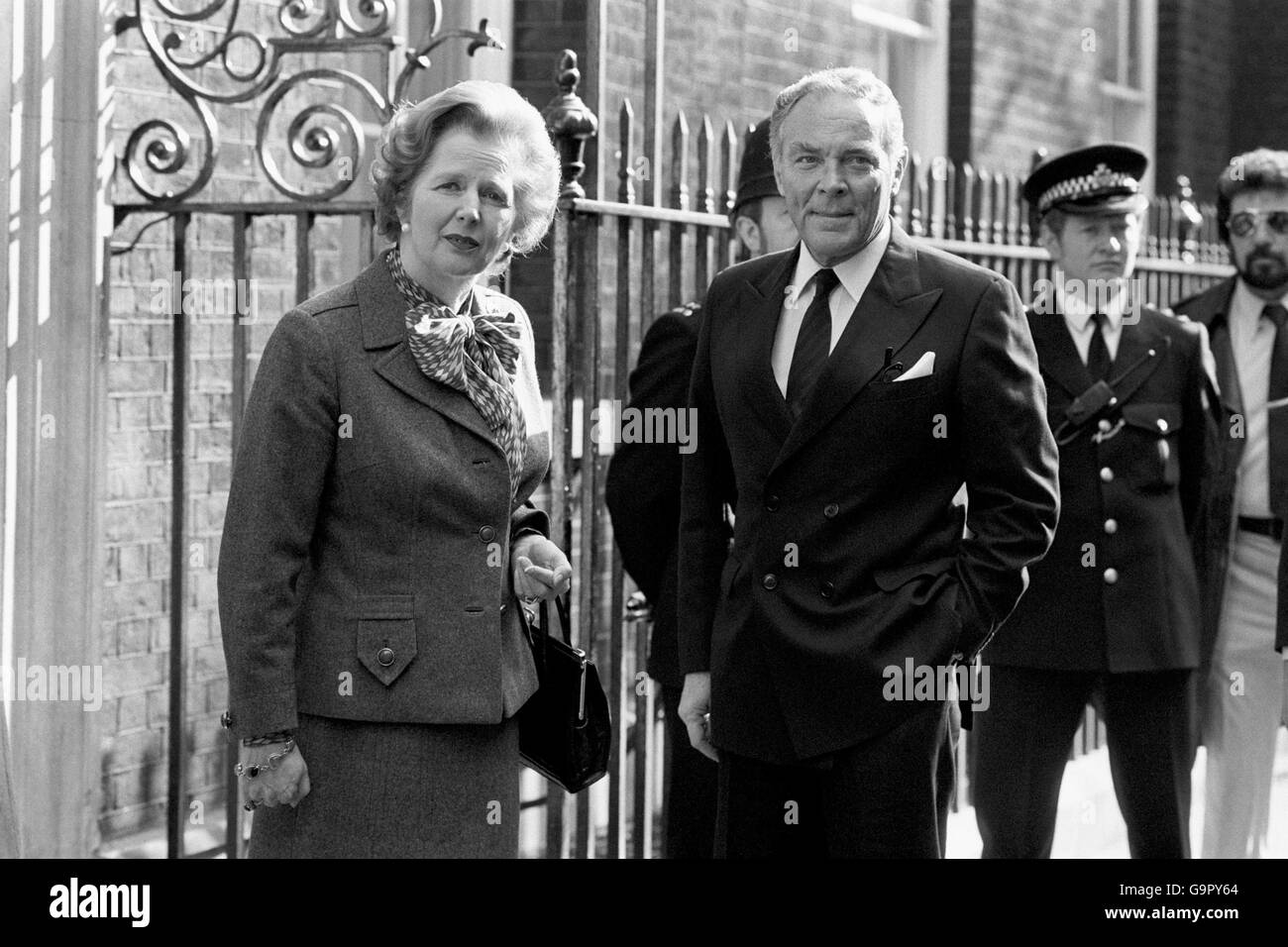 Falkland-Krieg - Thatcher und Haig Stockfoto