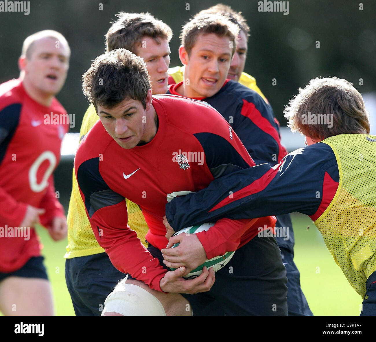 Rugby-Union - RBS 6 Nations Championship 2007 - Irland / England England Ausbildung/Presser - Bad Stockfoto