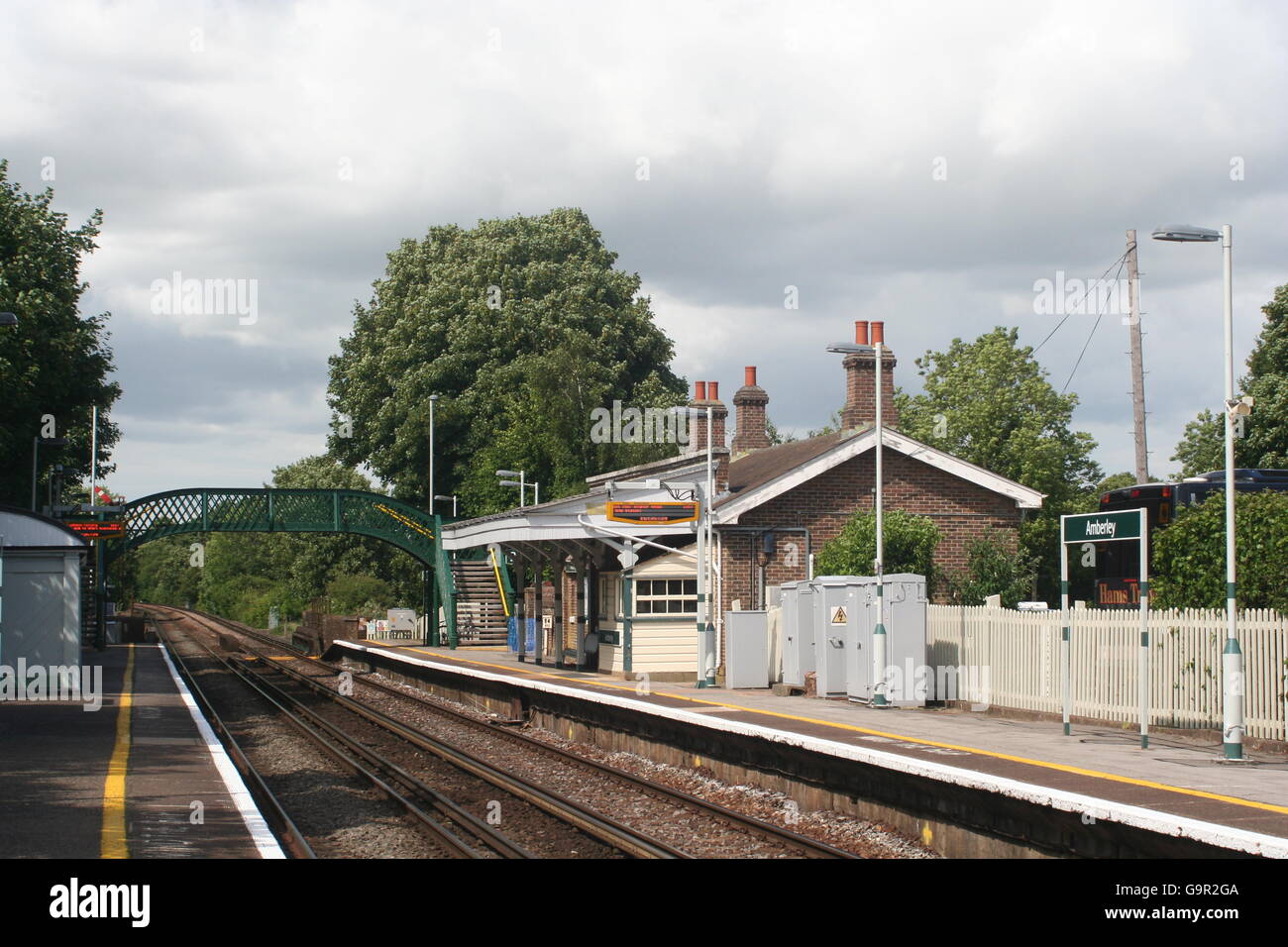 Amberley Station Arun Talweg Stockfoto