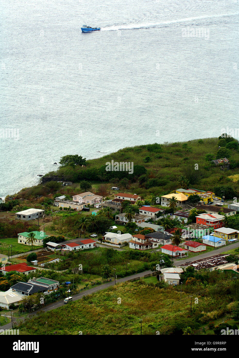 Häuser, St. Kitts, Sonntag, 18 2007. März. PA Foto: Rui Vieira. Stockfoto