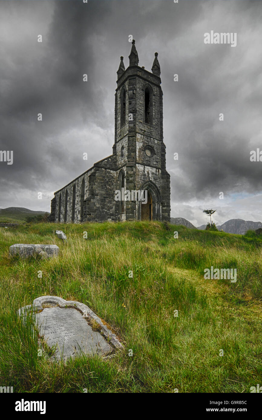 Alte Kirche von Dunlewey, County Donegal, Irland / Dunlewy, Ruine Stockfoto