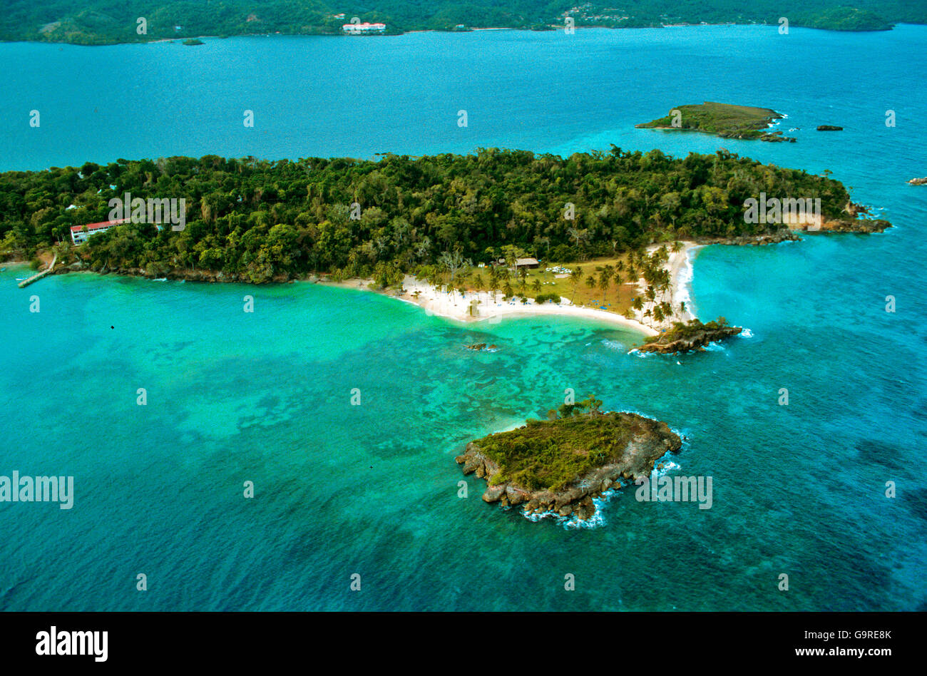Isla Cayo Levantado, Dominikanische Republik Stockfoto