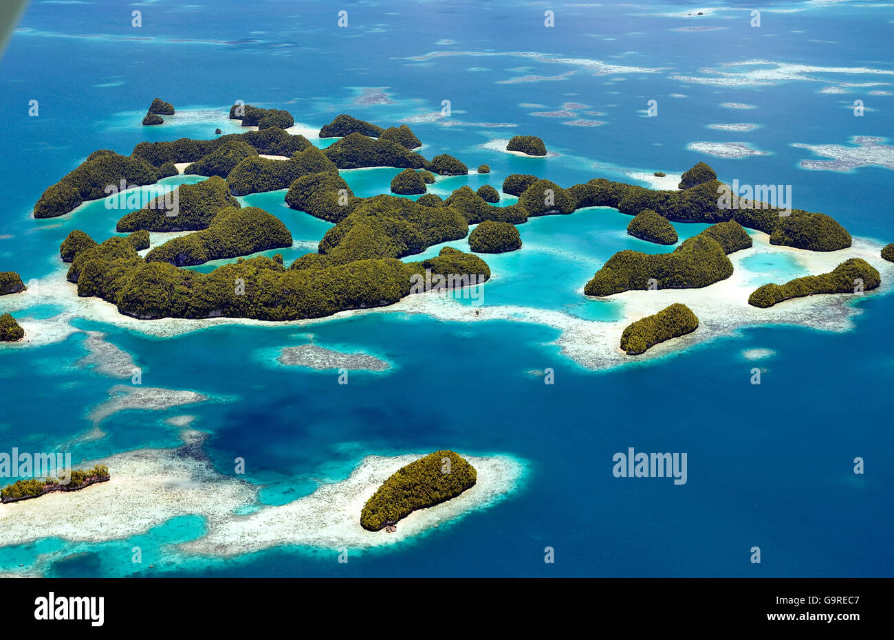 1000 Inseln, Palau, Mikronesien, Bismarck-Archipel Stockfoto