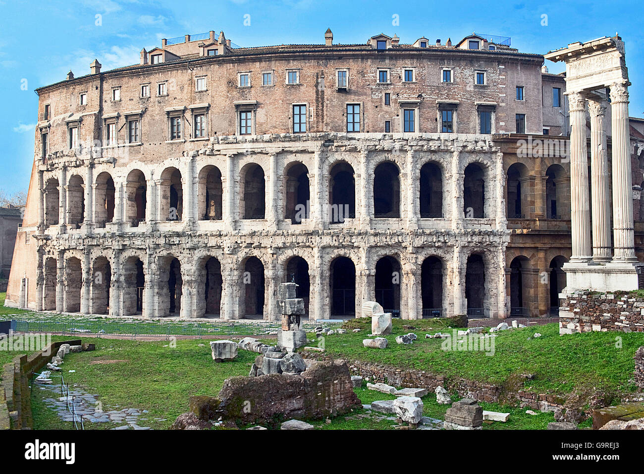 Theater des Marcellus, Rom, Italien Stockfoto