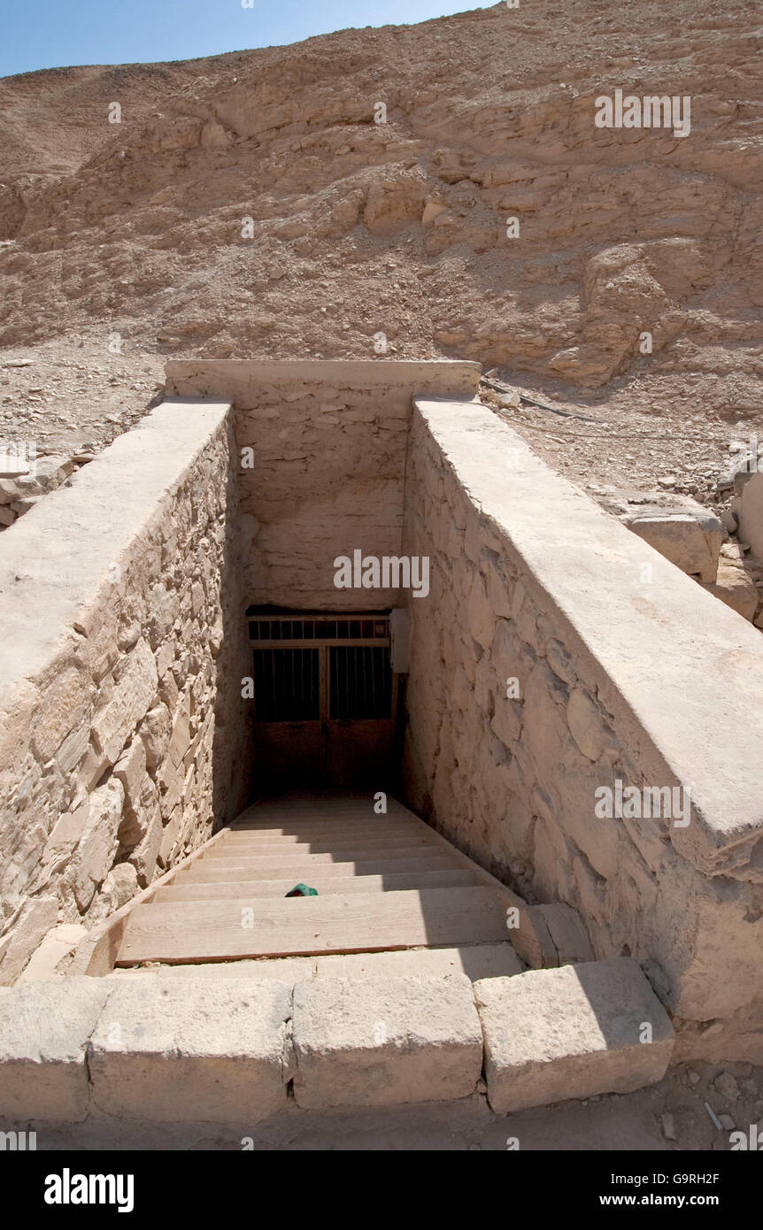 Eingang, Grab von Ramses II., grave, Tal der Könige, West-Theben, Luxor, Ägypten Stockfoto