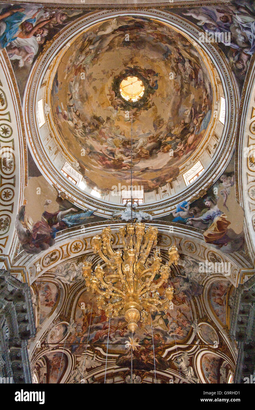 Decke Fresko, Kuppel, die Kirche Santa Caterina, Palermo, Sizilien, Italien / Chiesa di Santa Caterina d ' Alessandria Stockfoto