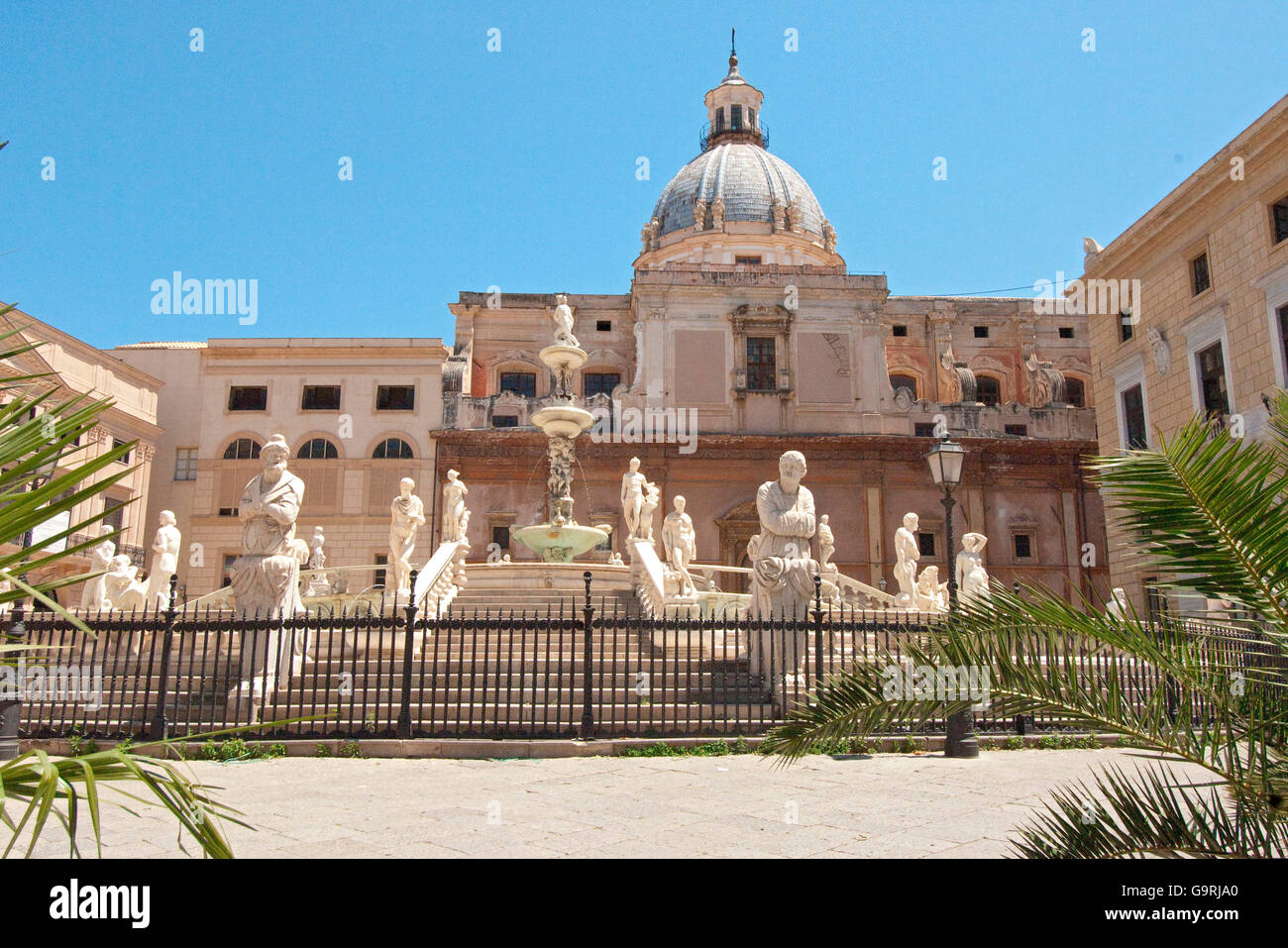 Kirche Santa Caterina und Piazza Pretoria Piazza della Vergogna, Palermo, Sizilien, Italien, Europa / Palermo Stockfoto