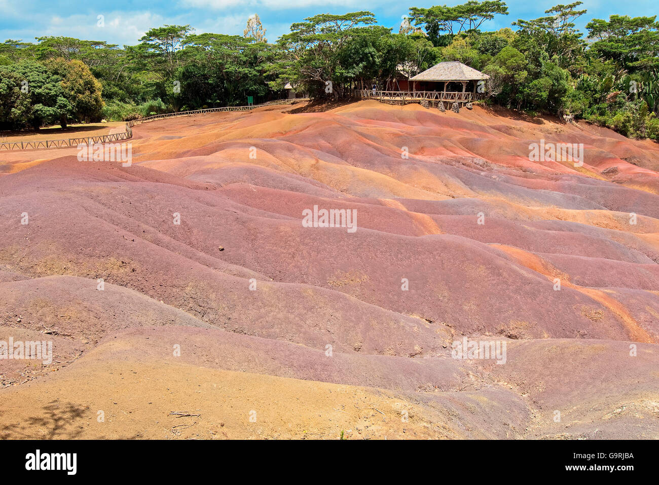 Sieben farbige Erden, Chamarel, Mauritius, Afrika / Chamarel Stockfoto