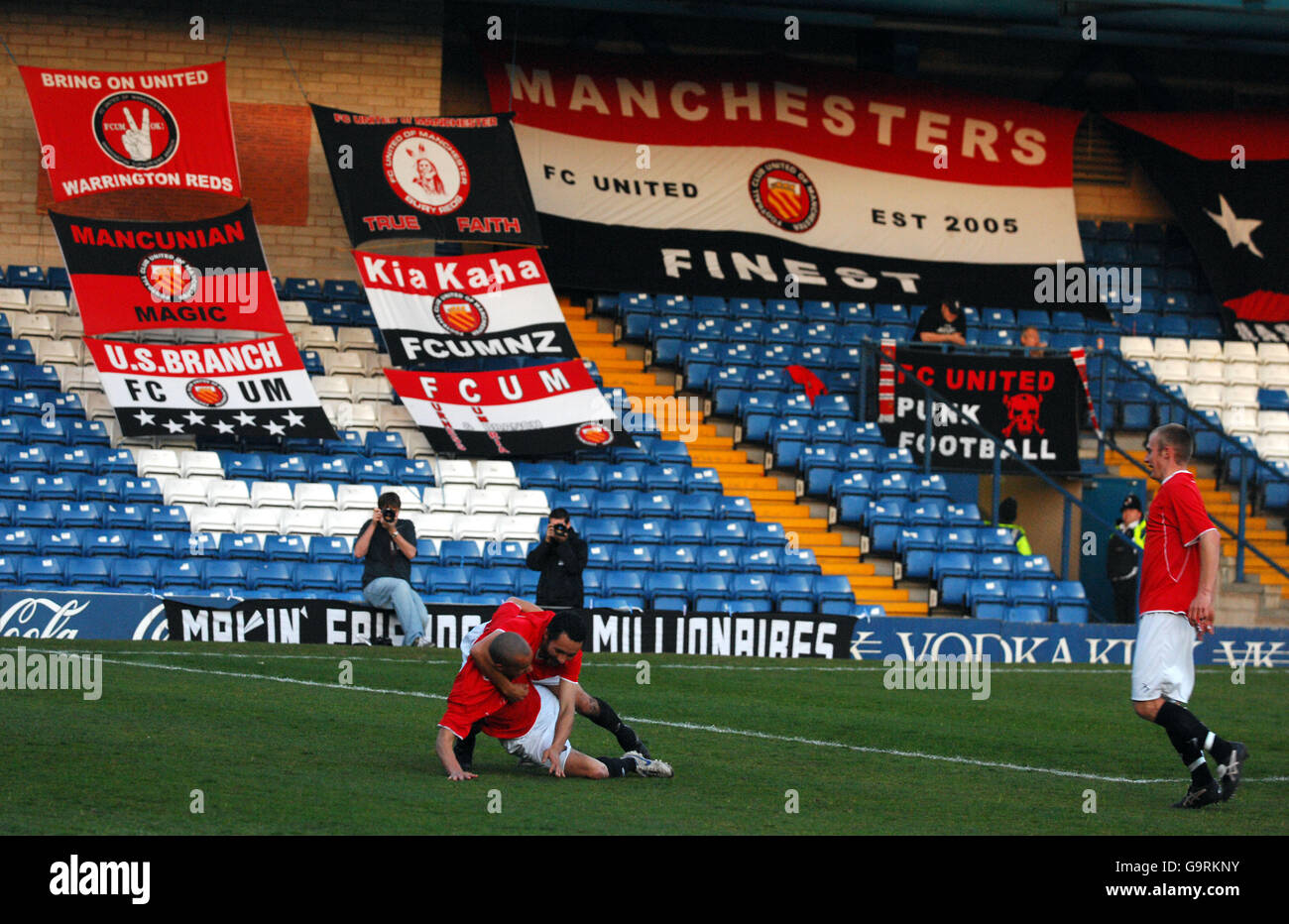 Fußball - North West Counties Football League - Division One - FC United V Atherton Laburnum Rovers - statt Lane Stockfoto